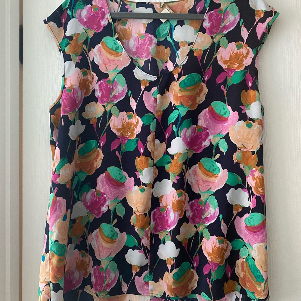 Floral j crew blouse
